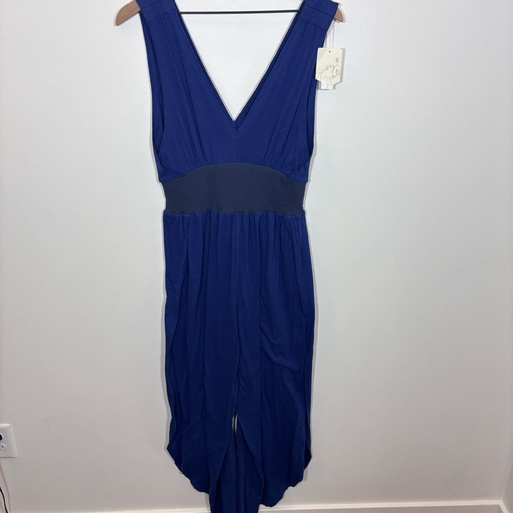 Grey State Apparel Brandy Jumpsuit NEW with tags One Size Indigo Cotton/Linen